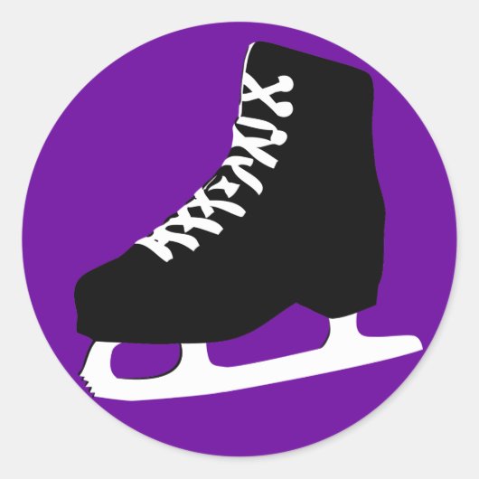 schaats ronde sticker (Voorkant)