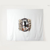 Schaats & Scare – Schattigee zwarte kat rolschaats Wandkleed (Voorkant (horizontaal))