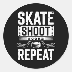 Schaats Schiet Score Herhaal (2) Ronde Sticker
