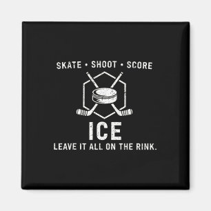 Schaats Schiet Score IJshockeybaan Magneet