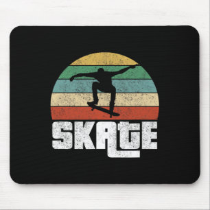 Schaats Skateboard Retro Skaten Skateboarder 1 Muismat