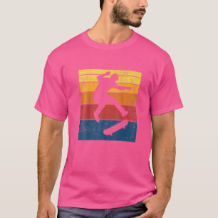 Schaats Skateboard Skateboarden Retro T-shirt