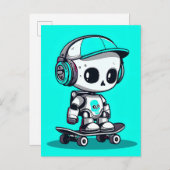 Schaats SkullBot Aankondigingskaart (Voorkant / Achterkant)