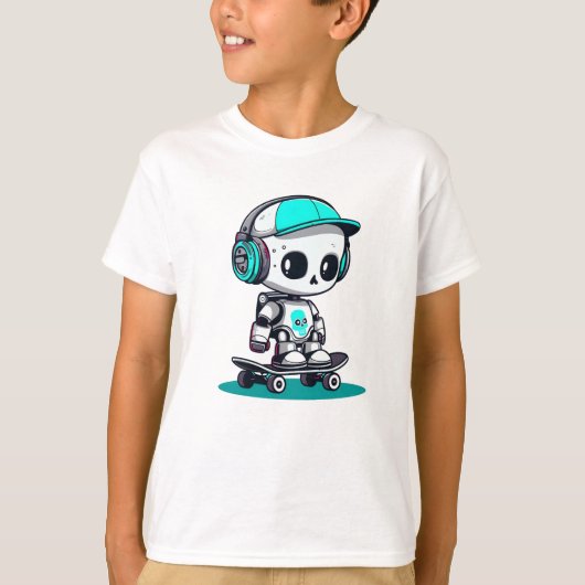 Schaats SkullBot T-shirt (Voorkant)