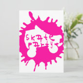 schaats splatz-partijuitnodiging kaart (Staand voorkant)