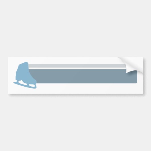 Schaats Stripes Bumpersticker (Voorkant)
