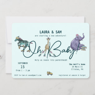 Schaats uitnodigingen voor babyshower