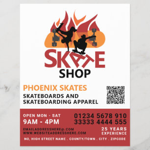 Schaats Winkelen, skateboarden Adverteren Flyer
