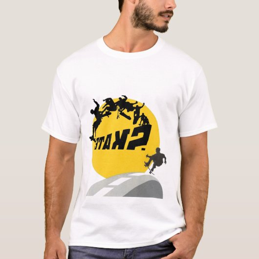 schaatsen bord t-shirt (Voorkant)