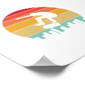  schaatsen boven de gebouwen poster (Hoek)