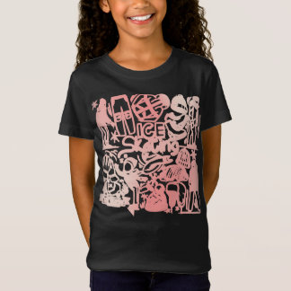 Schaatsen doodle stijl t-shirt