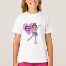 "Schaatsen door het leven" schaatsen T-shirt