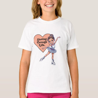 "Schaatsen door het leven" schaatsen T-shirt