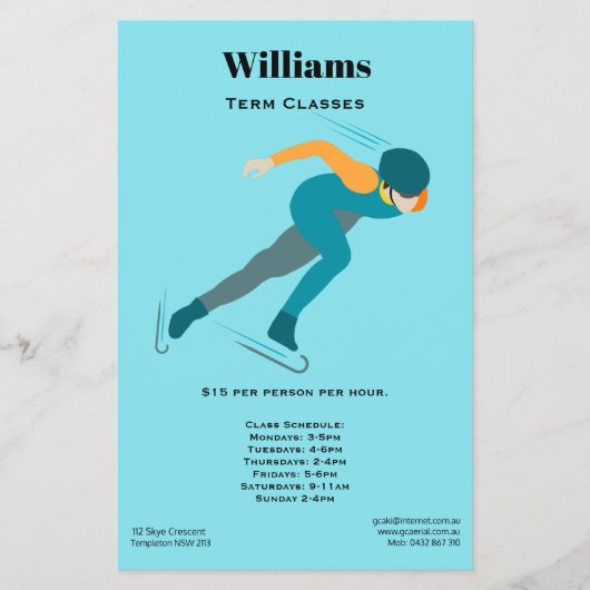 Schaatsen Flyer (Voorkant)