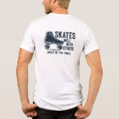 Schaatsen Goed Met Anderen - Back Graphics Tri-Blend Shirt (Achterkant)