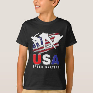 Schaatsen Ijs Schaatssport Schaatsers Snelheid Kun T-shirt