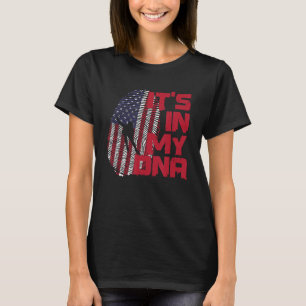 Schaatsen in DNA vingerafdruk American Patriot 4T T-shirt