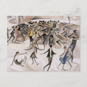Schaatsen in het Bois de Boulogne door Alice Baill Briefkaart