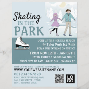 Schaatsen in het Schaats, ijsbaan Adverteren Flyer