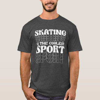 Schaatsen is de coolste sport IJsschaatsen retro T-shirt
