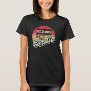 Schaatsen Is Mijn Cardio Vintage Retro Schaatsster T-shirt