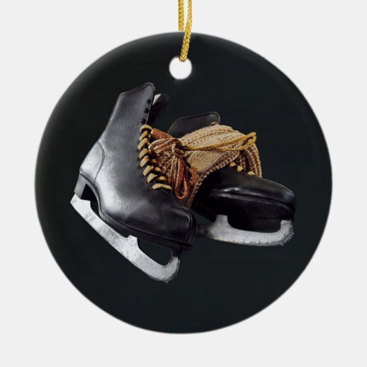  Schaatsen Keramisch Ornament (Voorkant)