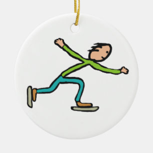 Schaatsen Keramisch Ornament