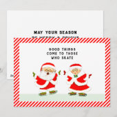 schaatsen kerstkaarten feestdagenkaart (Voorkant / Achterkant)