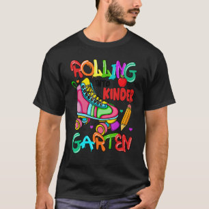 Schaatsen met rolluis naar Kindergarten achterzijd T-shirt