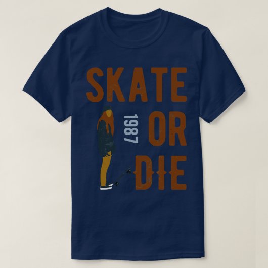 Schaatsen Of Sterven T-shirt (Design voorkant)
