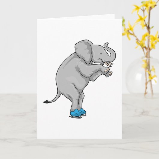 Schaatsen olifant Schaatsen Kaart (Gele Bloem)