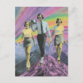 Schaatsen op de Mountain Ridge Surreal Briefkaart (Voorkant)