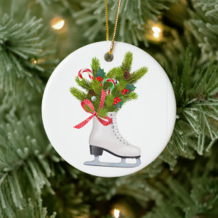 Schaatsen op maat maken voor kerst keramiek orname keramisch ornament