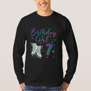Schaatsen Rolling 7 jaar oude 7e verjaardag Meisje T-shirt