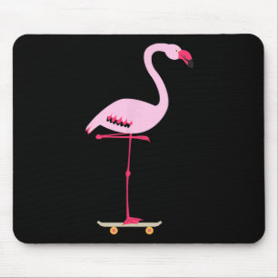 Schaatsen Roze Flamingo Cool Grappig Grafisch Muismat