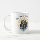 Schaatsen Uilen Retro Stijl Nostalgisch Ontwerp Koffiemok (Links)