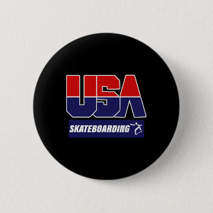 Schaatsen USA Ronde Button 5,7 Cm