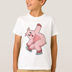 Schaatsen van ijsschaatsen t-shirt