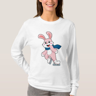 Schaatsen van konijn-ijsschaatsen t-shirt