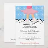 Schaatsen wedstrijd (blauw) kaart (Voorkant / Achterkant)