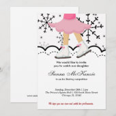 Schaatsen wedstrijd (wit) kaart (Voorkant / Achterkant)