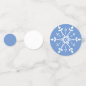Schaatsen Winter thema verjaardag sneeuwvlok Confetti (Achterkanten)