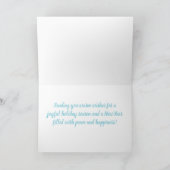 schaatsen winterscène Kerst Feestdagen Kaart (Binnen)