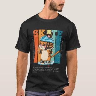 Schaatsende kat overal waar dan ook t-shirt
