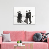 Schaatsende Paren, 1915 Canvas Afdruk (Insitu (Woonkamer))