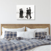 Schaatsende Paren, 1915 Canvas Afdruk (Insitu (Slaapkamer))