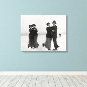 Schaatsende Paren, 1915 Canvas Afdruk (Insitu (Houten vloer))