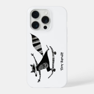 Schaatsende wasbeer – Whimsical wasbeer dier iPhone 15 Pro Hoesje