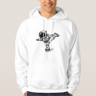 Schaatser Astronaut Figuur Hoodie