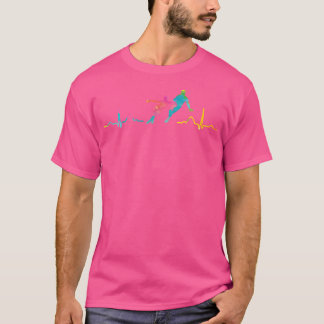 Schaatser Kunstschaatsen Hartslag Ekg Meisjes Ijs T-shirt